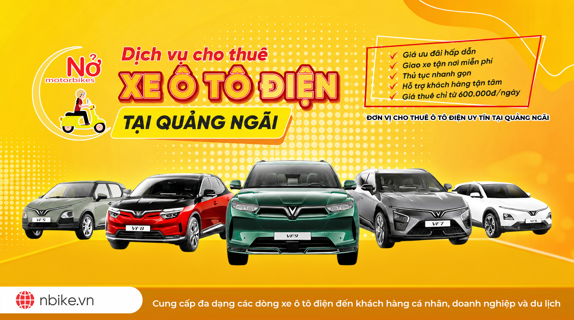 thuê ô tô điện tại Quảng Ngãi