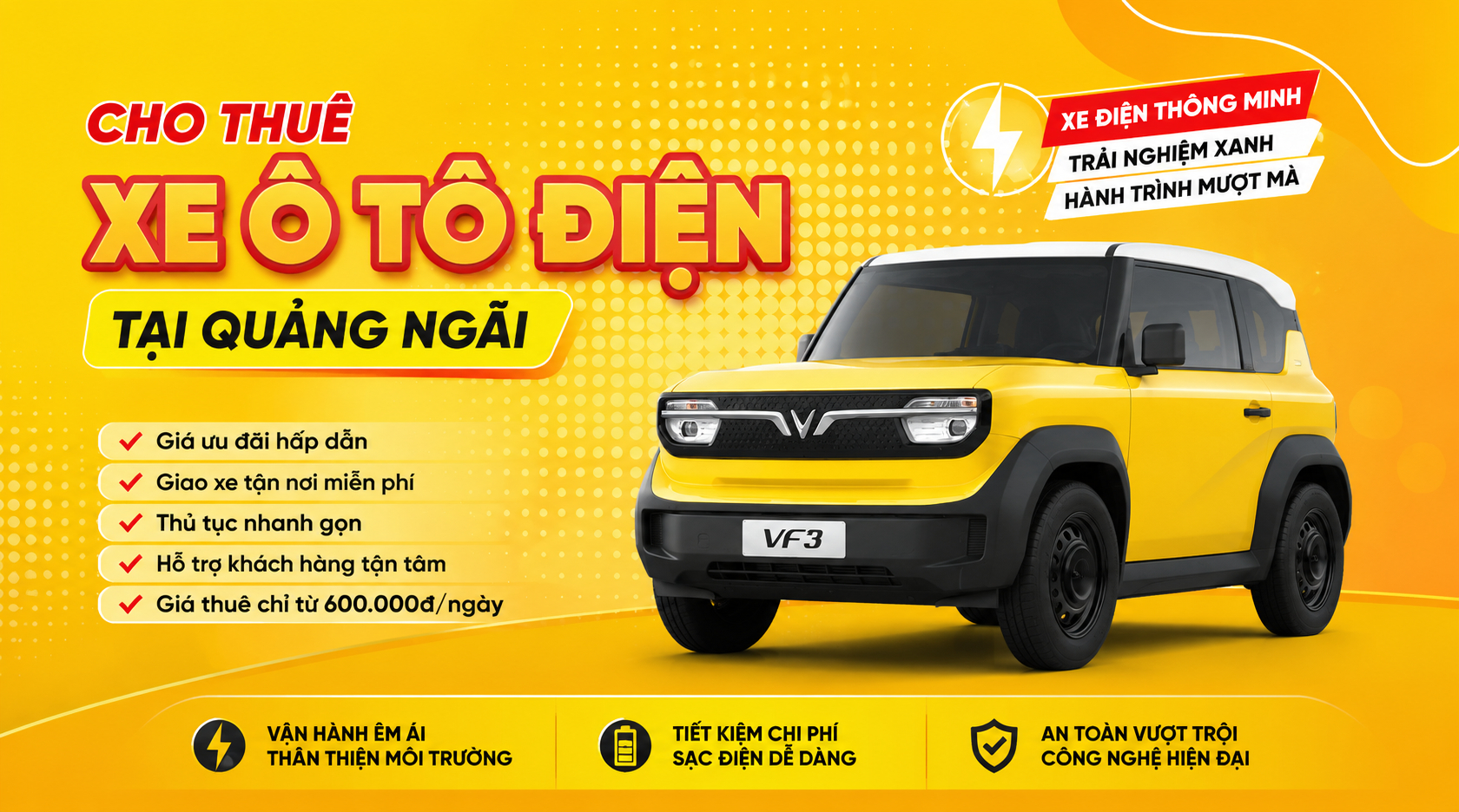 Thuê Xe Ô Tô Điện Quảng Ngãi Giá Tốt